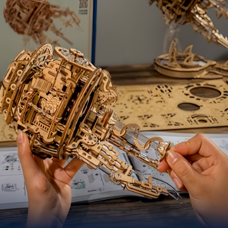Aurora Jellyfish Music Box 3D Wooden Puzzle