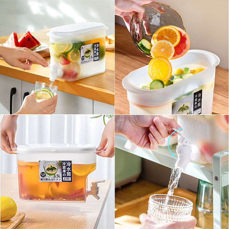 3.5L Cold Kettle with Faucet Refrigerator Fruit Teapot