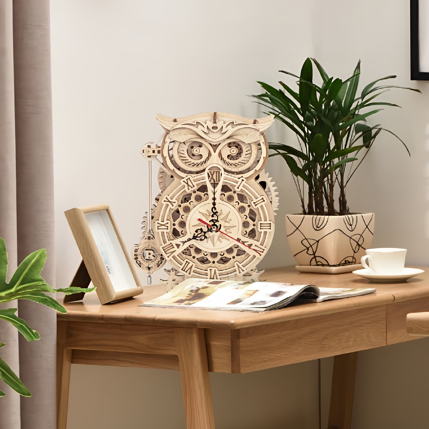 3D Wooden Owl Clock Puzzle