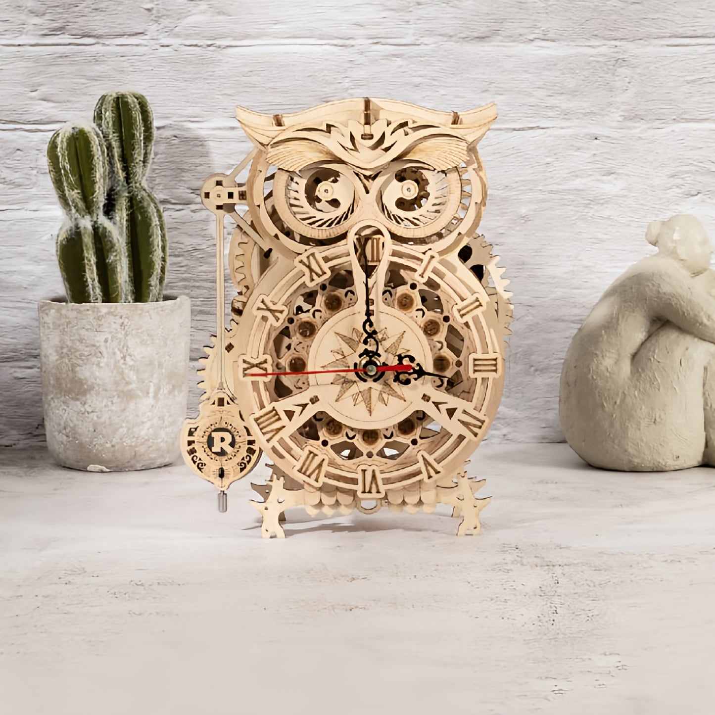 3D Wooden Owl Clock Puzzle