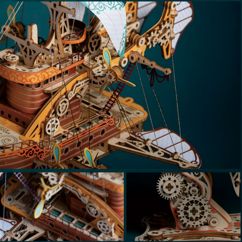 3D Wooden Puzzle Magical Spaceship