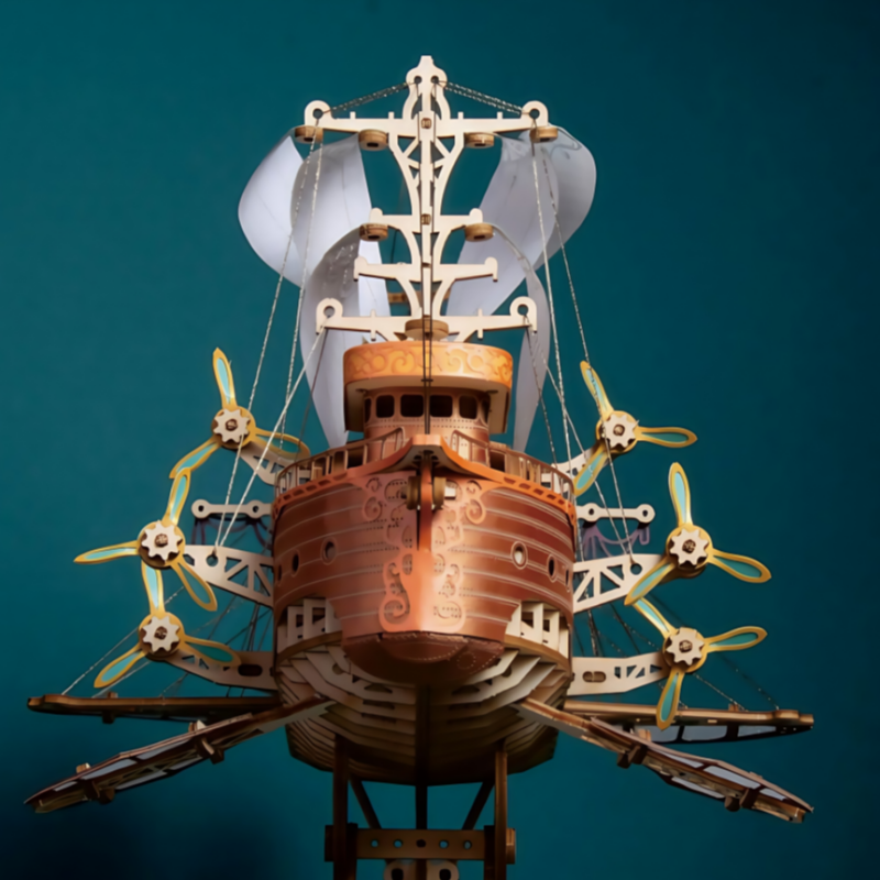 3D Wooden Puzzle Magical Spaceship