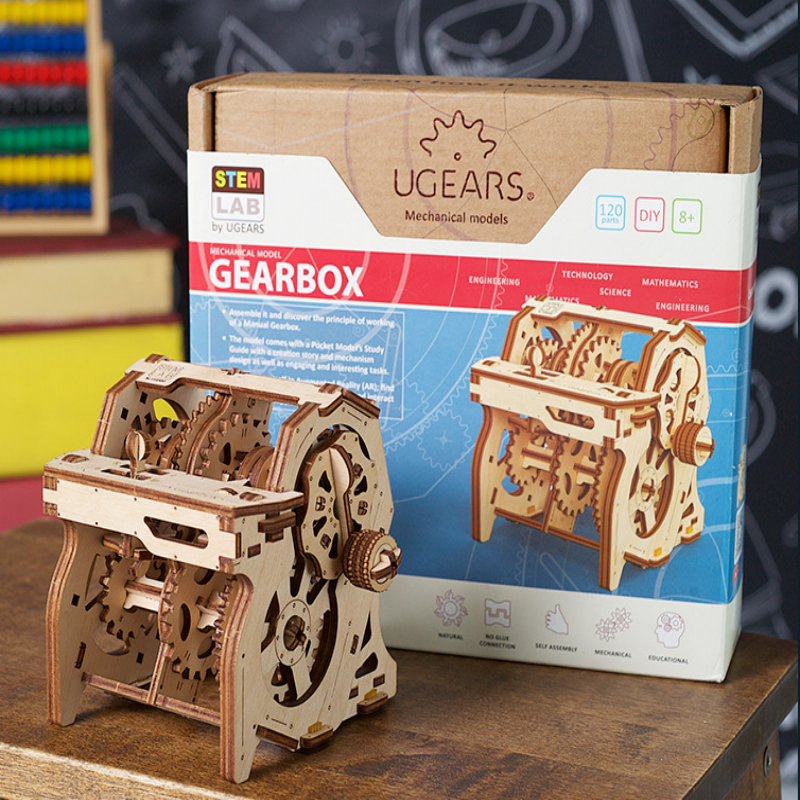 Gearbox Mechanical Model 3D Wooden Puzzle