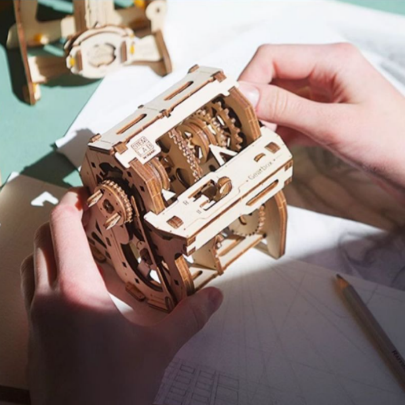 Gearbox Mechanical Model 3D Wooden Puzzle
