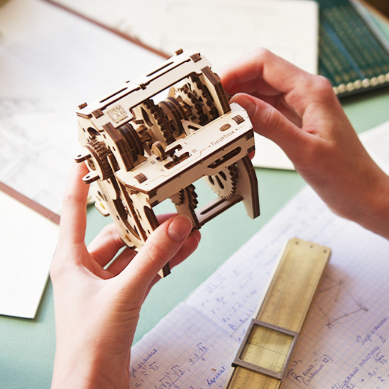 Gearbox Mechanical Model 3D Wooden Puzzle