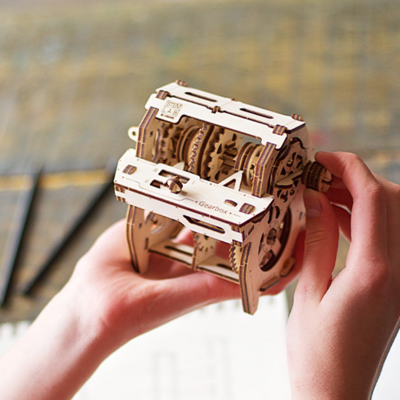 Gearbox Mechanical Model 3D Wooden Puzzle