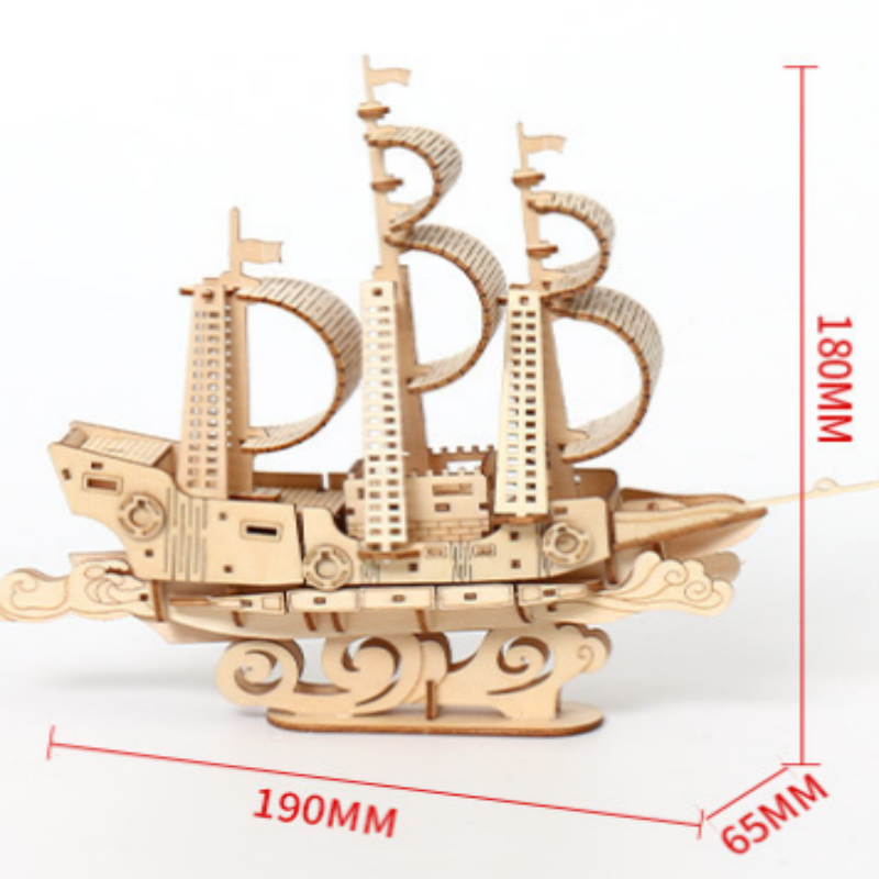 Ocean Sailing Ship 3D Wooden Puzzle