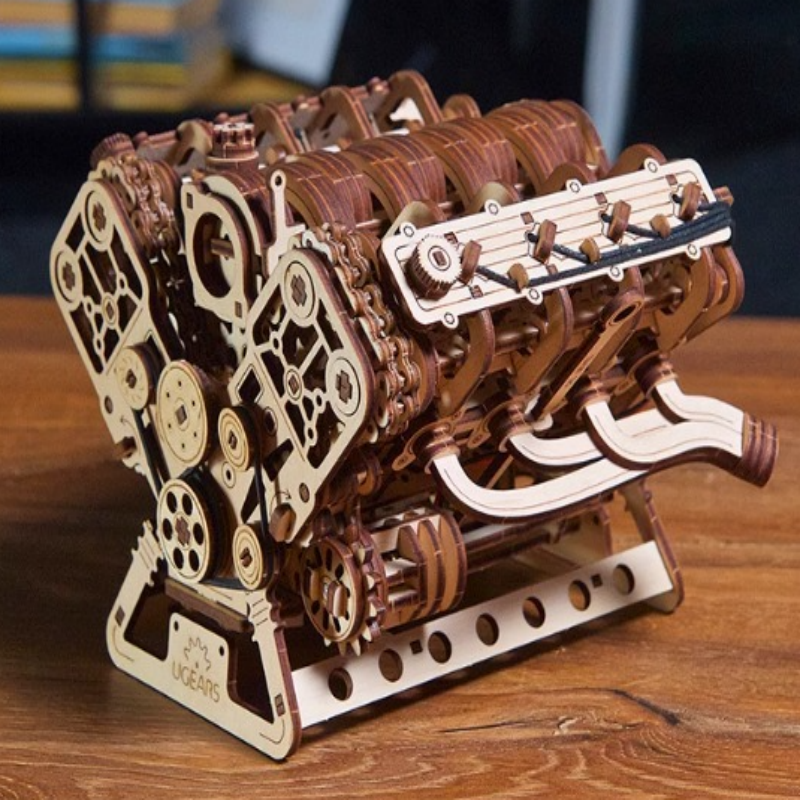 V8 Engine Model 3D Wooden Puzzle