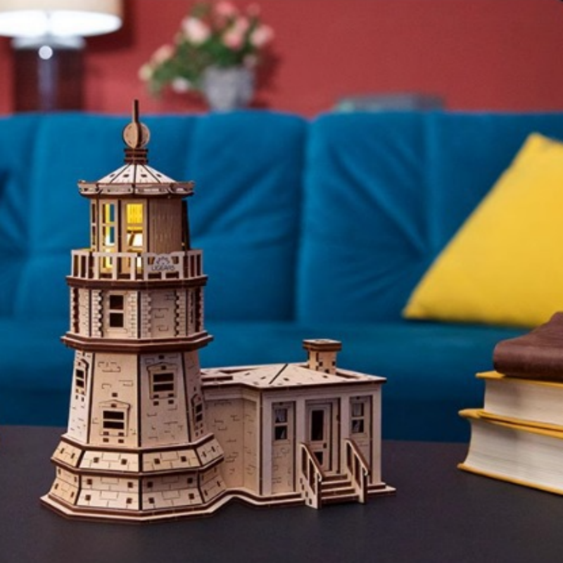 Rock-Split Lighthouse 3D Wooden Puzzle