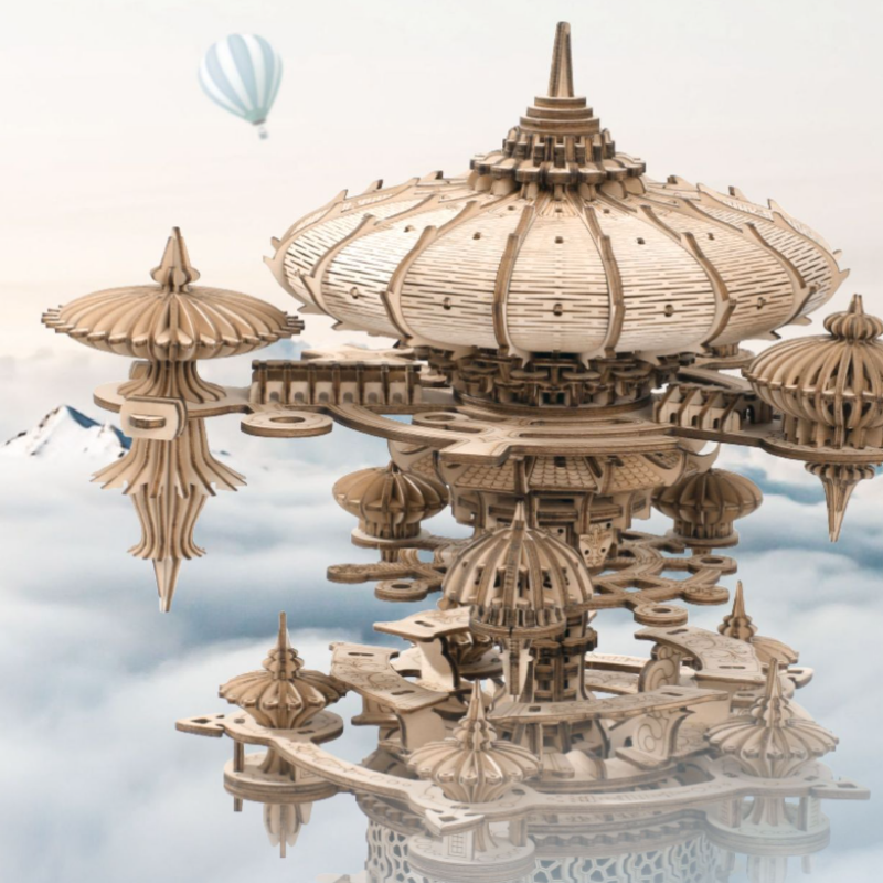 Sky City Music Box 3D Wooden Puzzle
