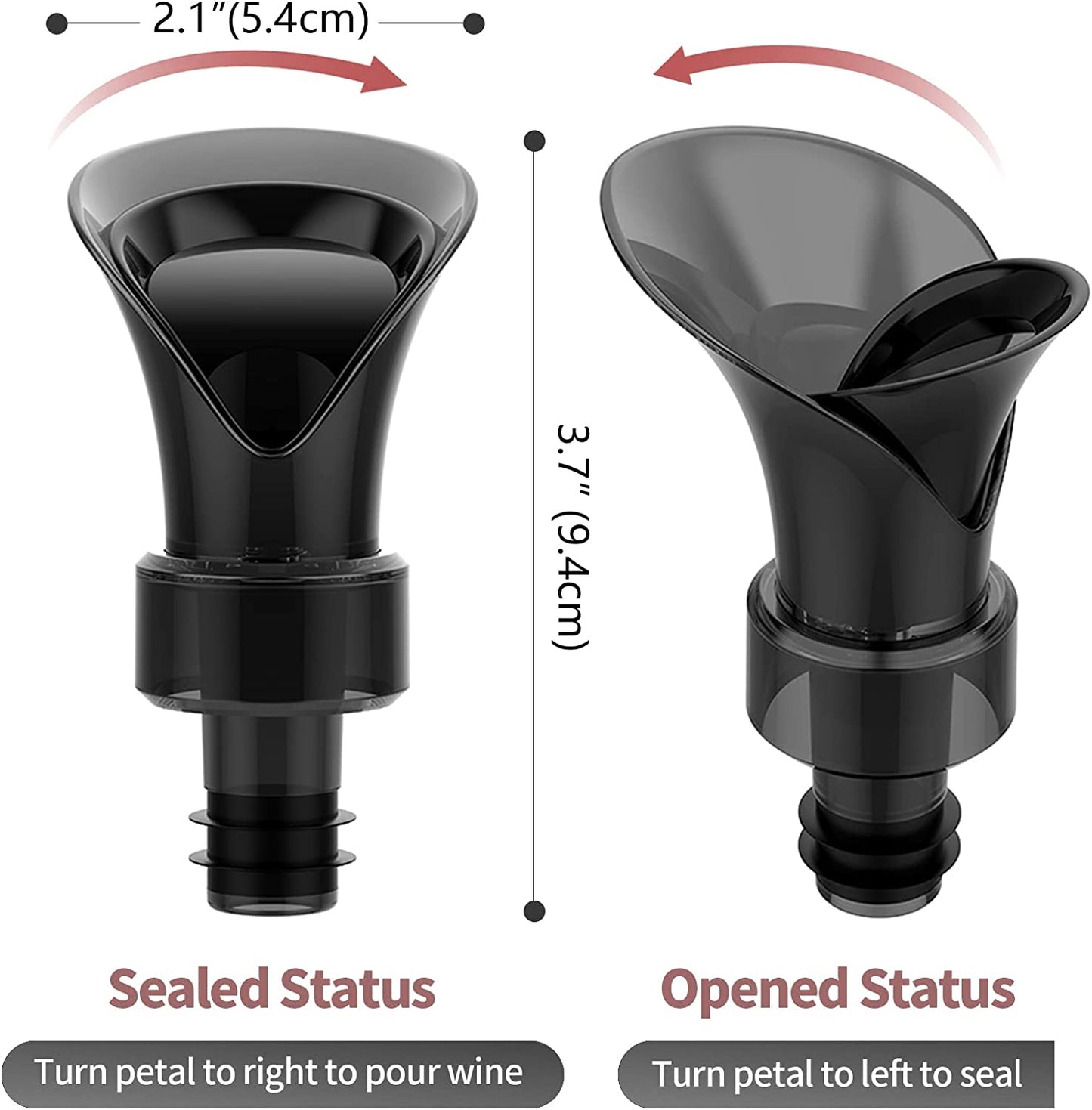 Flower Shaped 2 in 1 Wine Pourer Stoppers