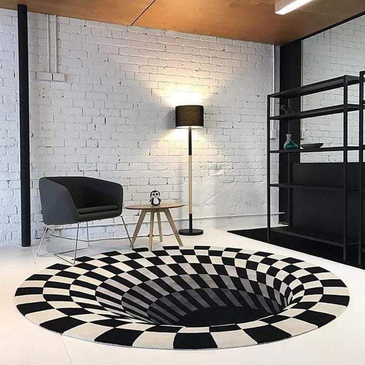 3D Optical Vortex Illusion Rug