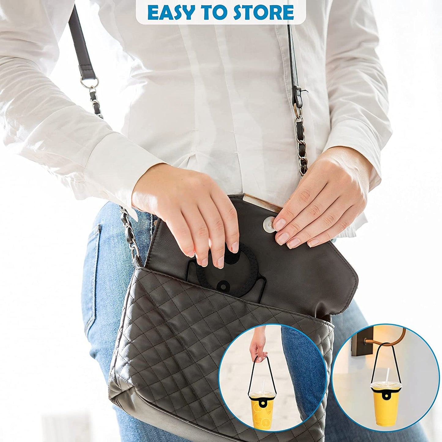 Portable Cup Carrier with Handle – No Spill Drink Carrier