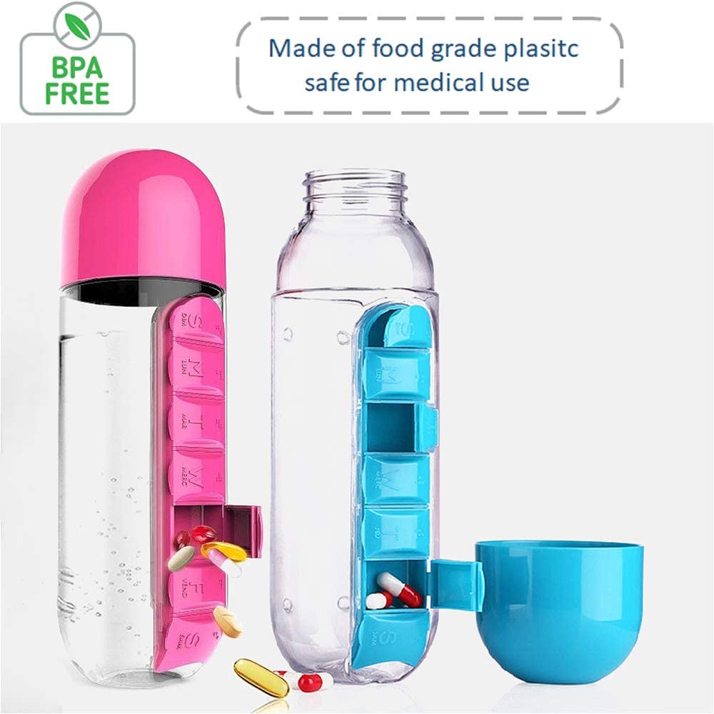Vitamin Pill Box Water Bottle