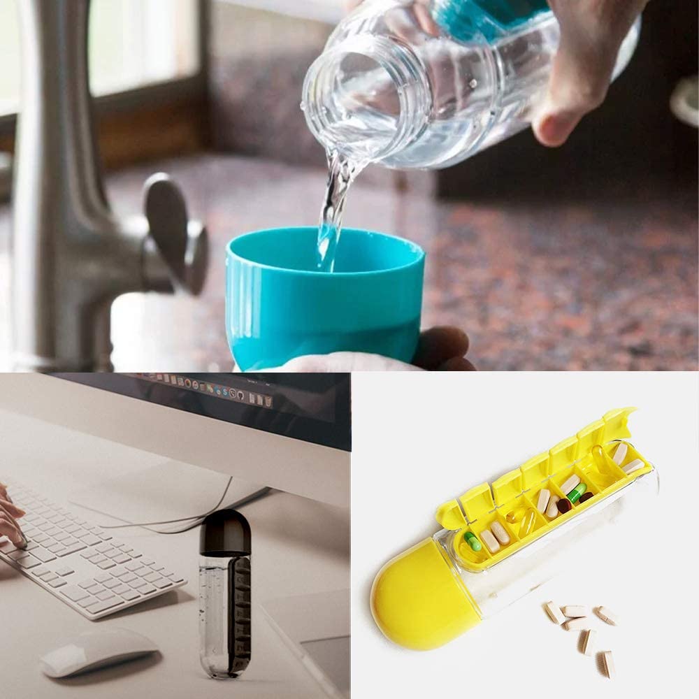 Vitamin Pill Box Water Bottle