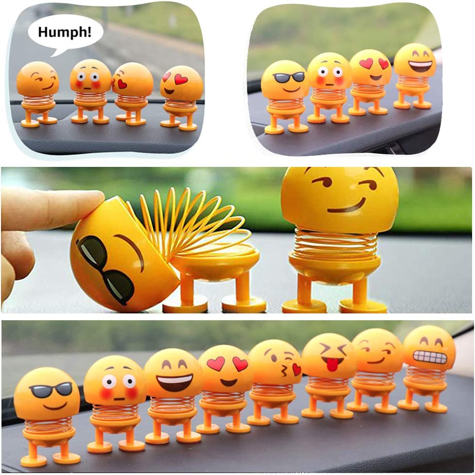Car Shaking Head Emoji Doll Toys (14 Packs)