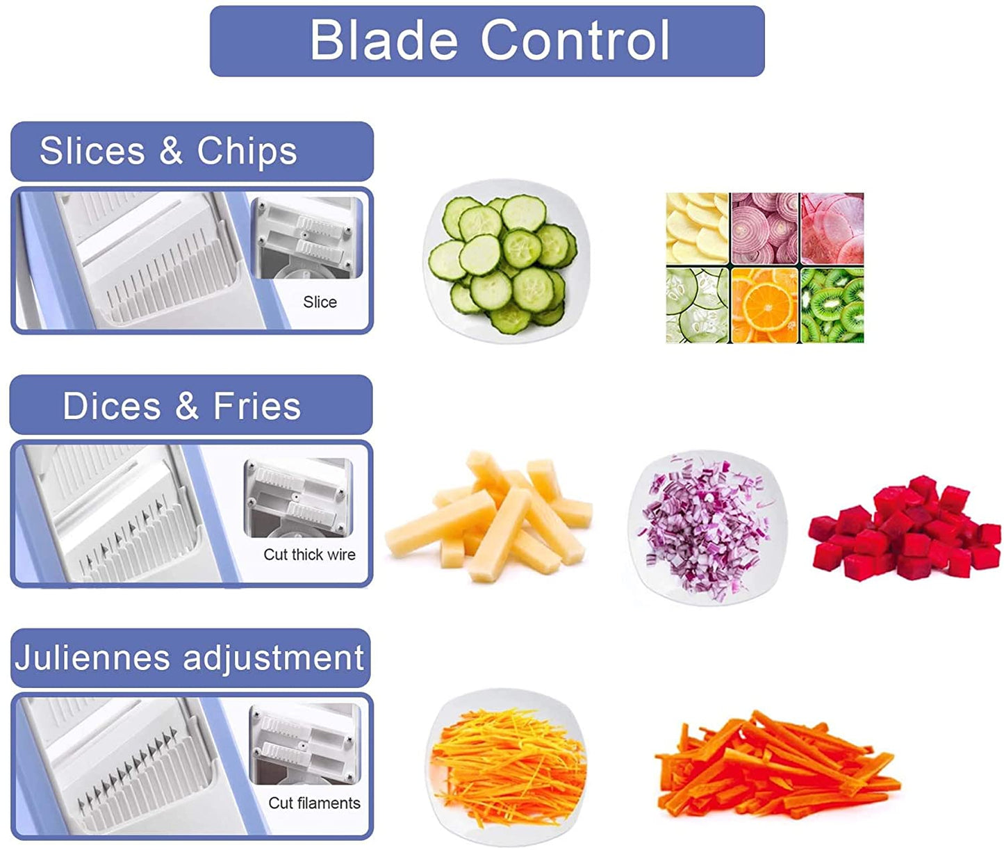 Adjustable Safe Slice Mandoline Slicer