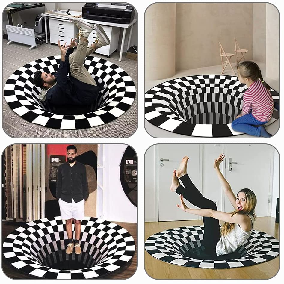3D Optical Vortex Illusion Rug