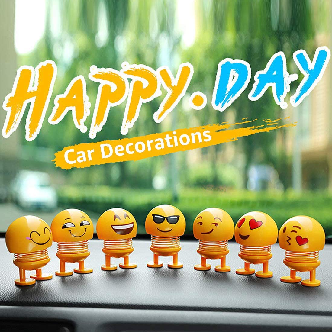 Car Shaking Head Emoji Doll Toys (14 Packs)