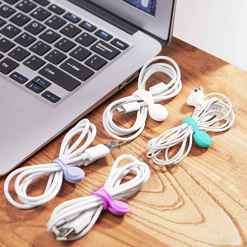 Silicone Cord Winder Magnetic Cable Clips (10 PCS)