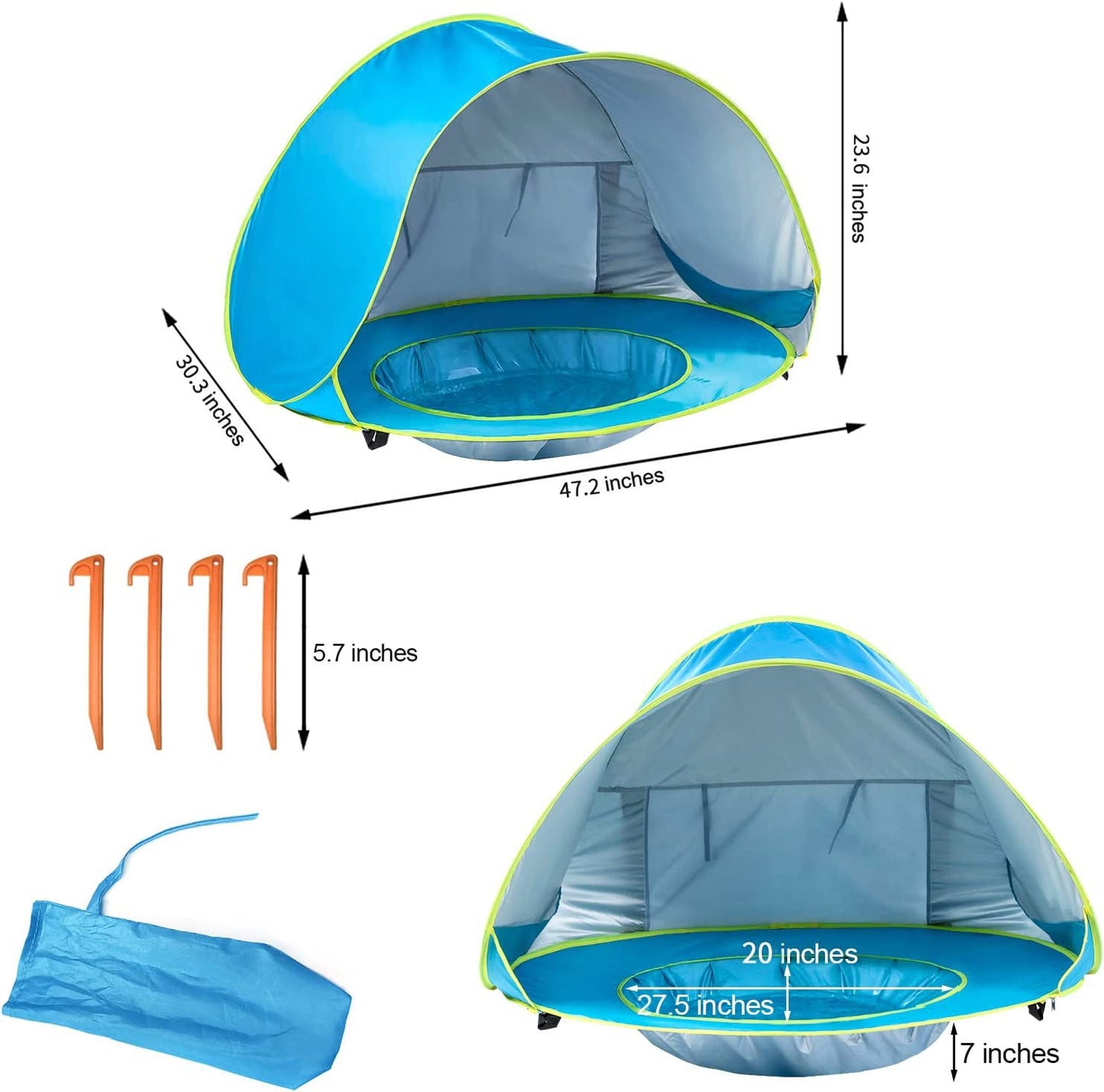 Baby Beach Tent UV-Protection Sun Shelter