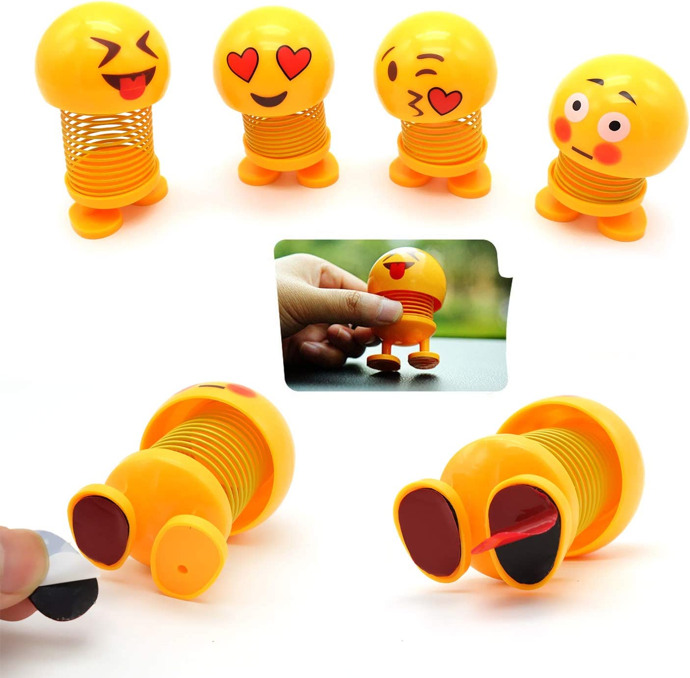 Car Shaking Head Emoji Doll Toys (14 Packs)