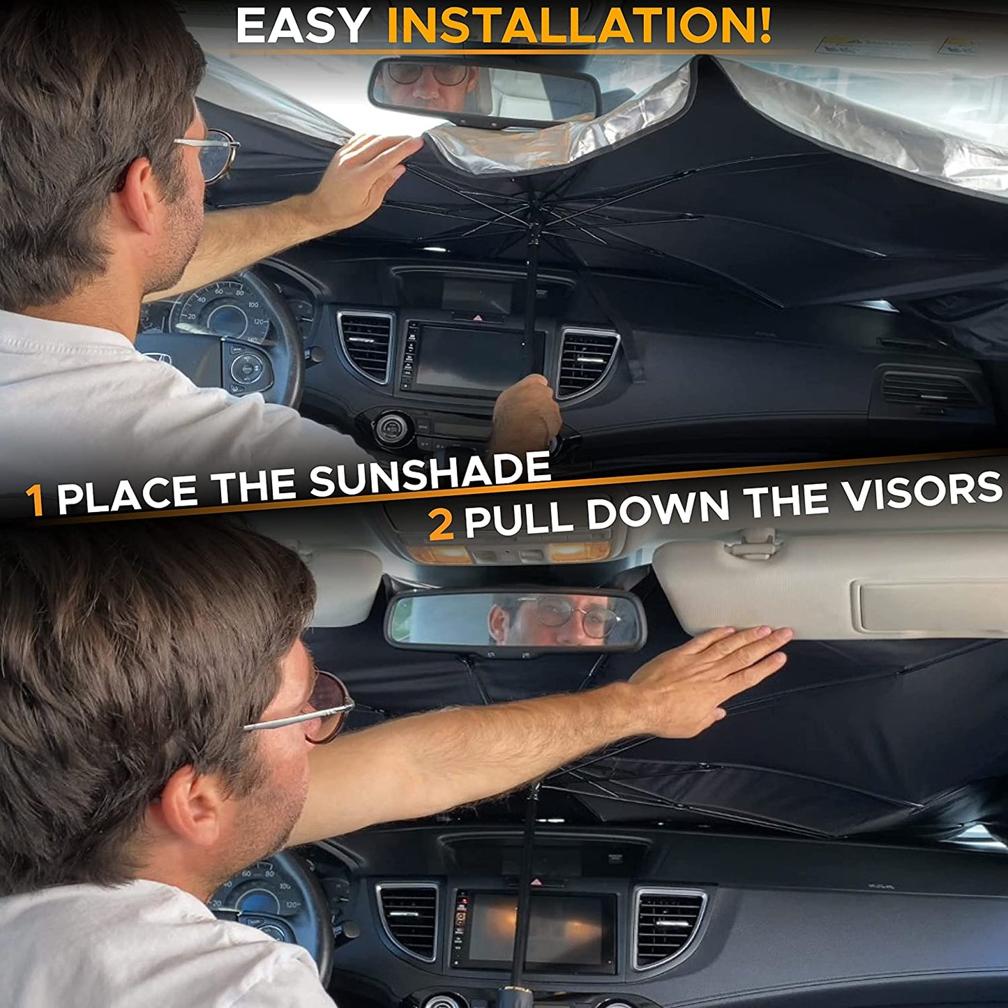 Umbrella Sunshade for Car Blocks UV Rays