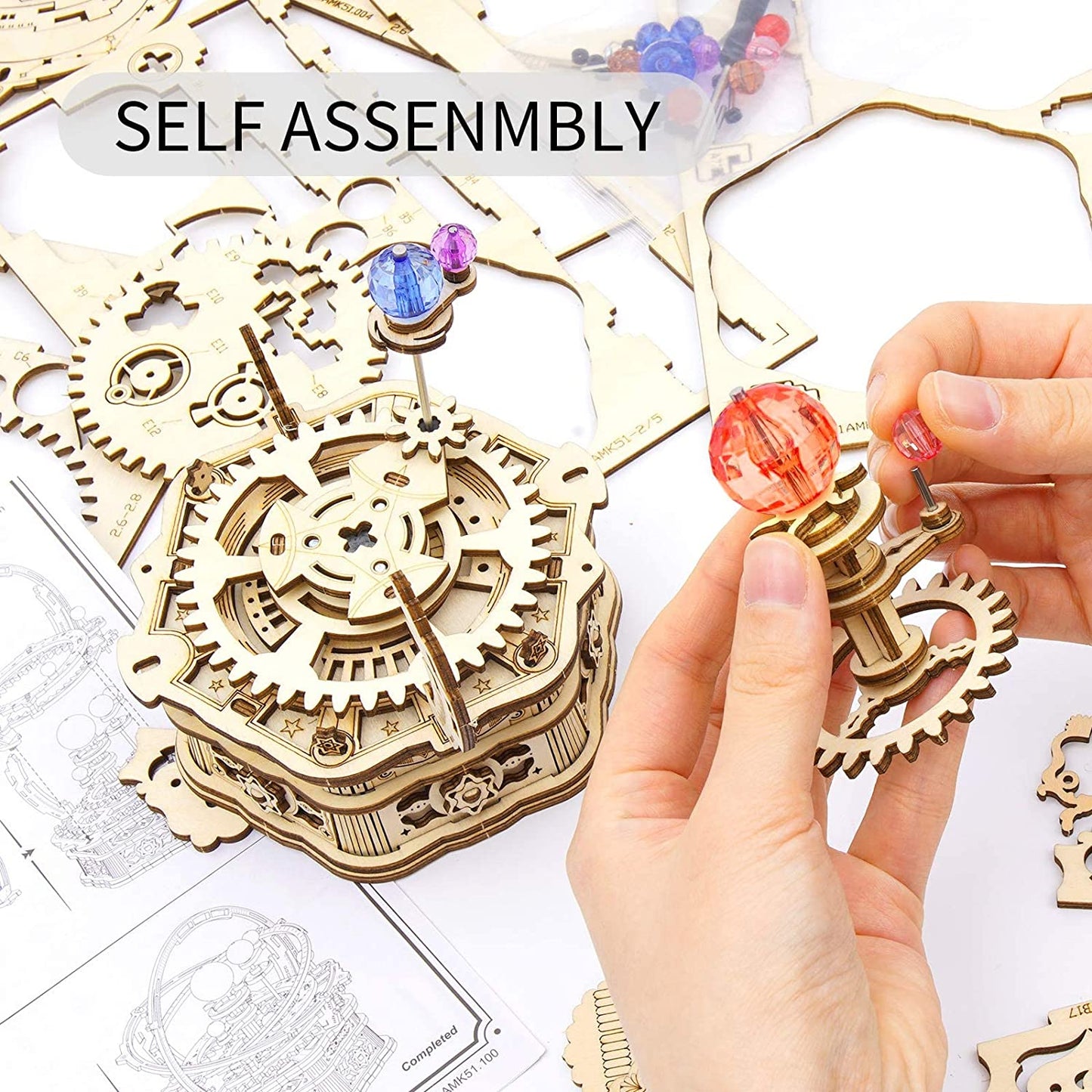 Starry Night Orrery Mechanical Music Box