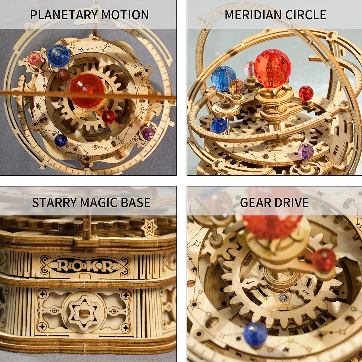 Starry Night Orrery Mechanical Music Box
