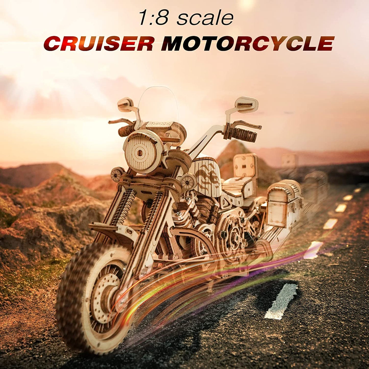 Cruiser Motorcycle LK504 3D Wooden Puzzle