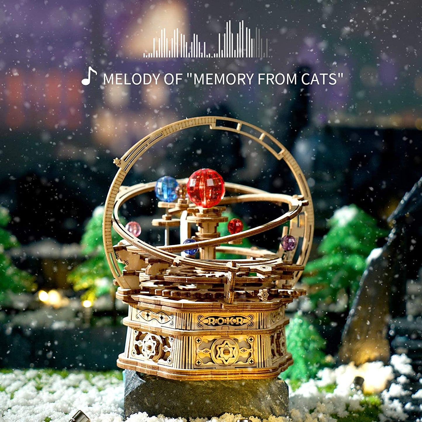 Starry Night Orrery Mechanical Music Box