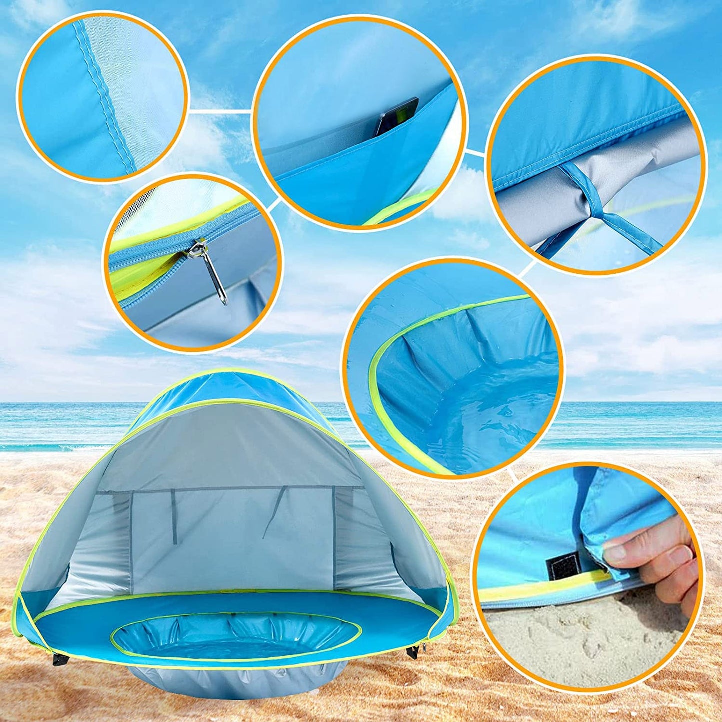 Baby Beach Tent UV-Protection Sun Shelter