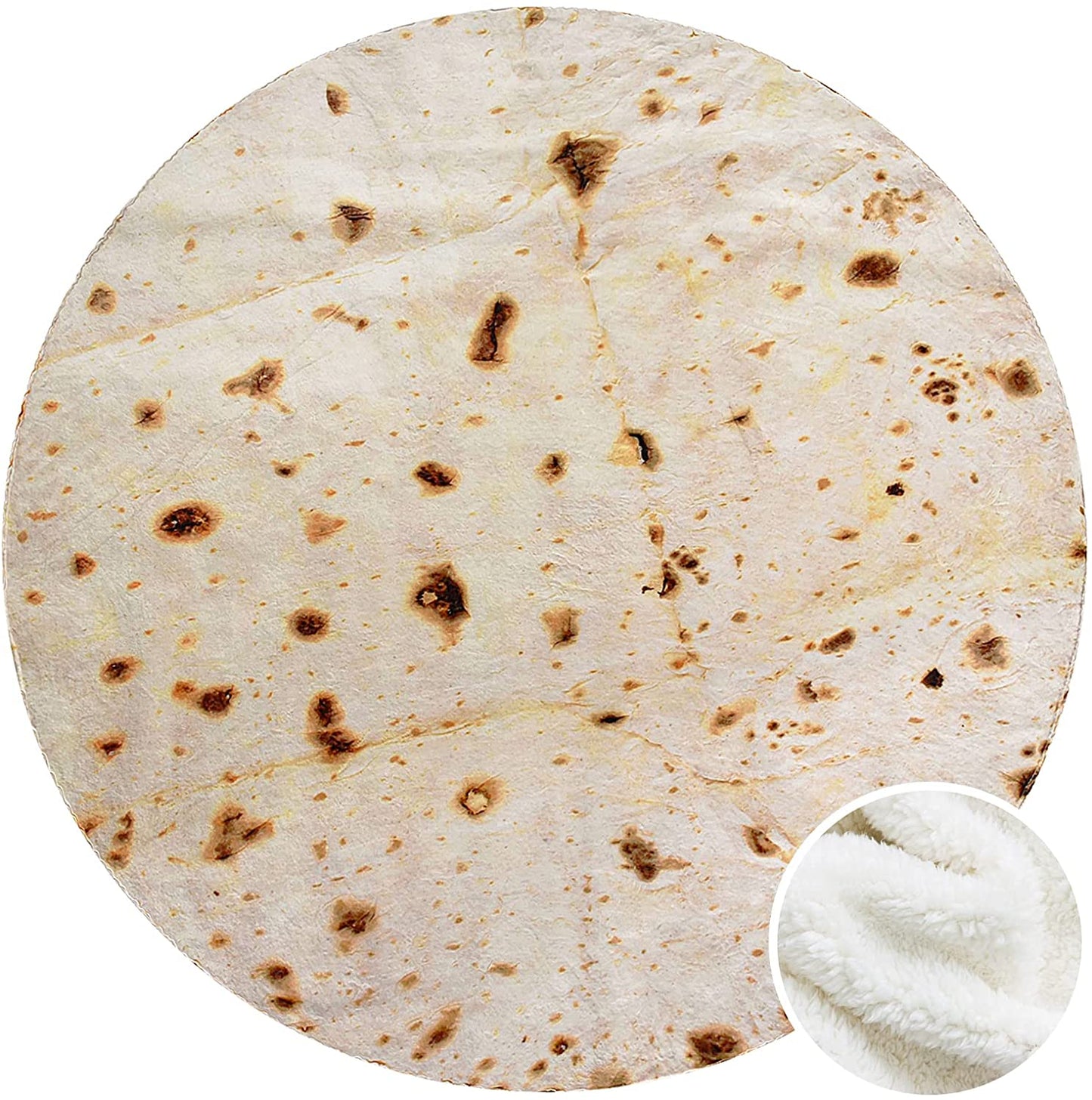 Double Sided Giant Flour Tortilla Throw Blanket