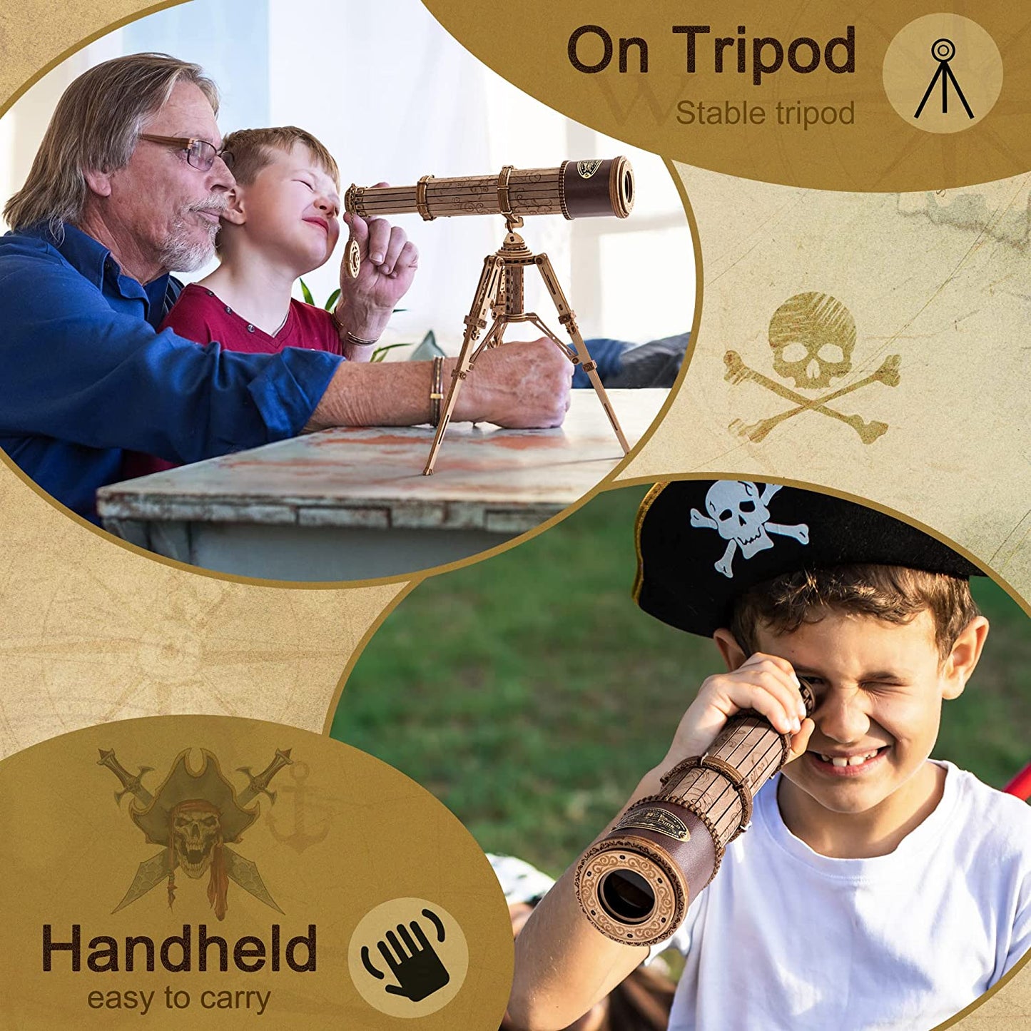 Monocular Telescope 3D Wooden Puzzle