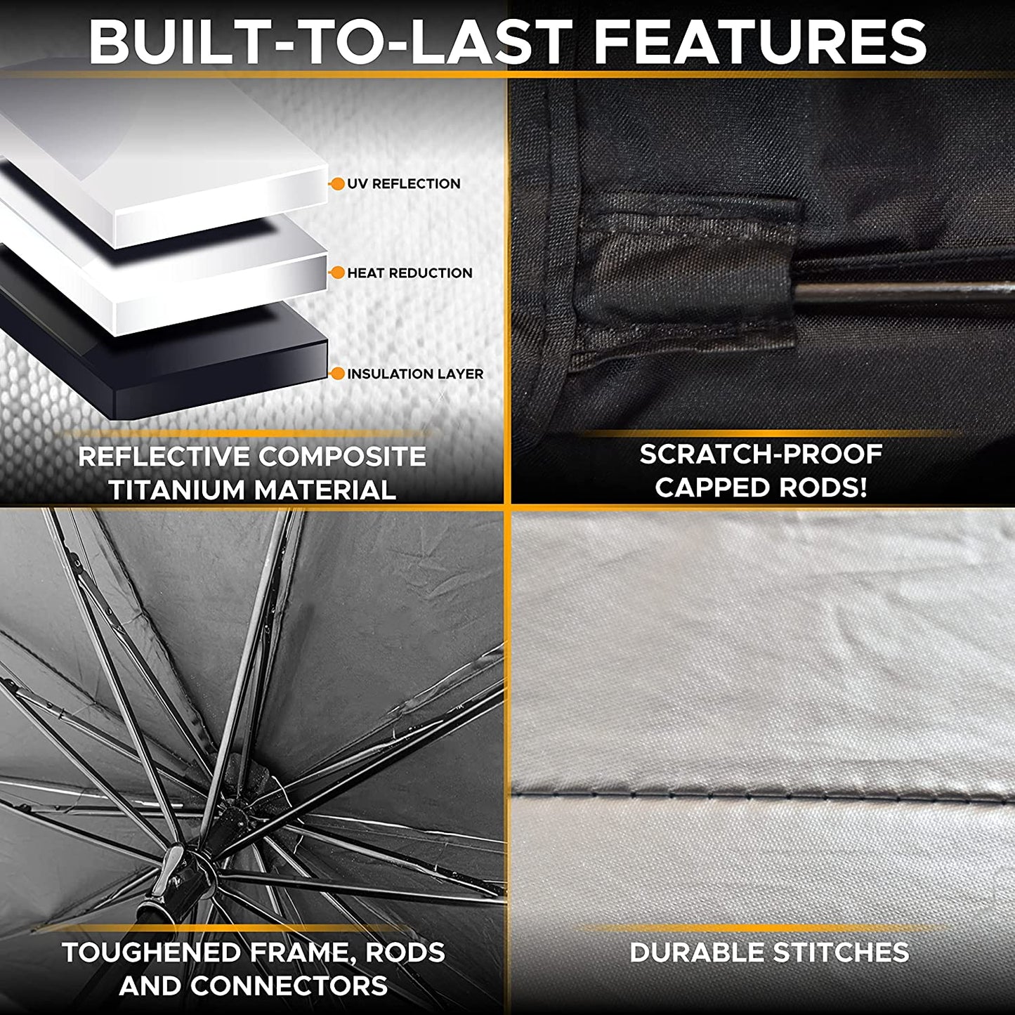 Umbrella Sunshade for Car Blocks UV Rays