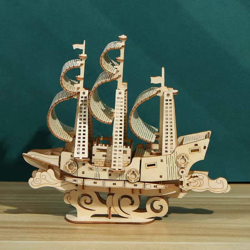 Ocean Sailing Ship 3D Wooden Puzzle