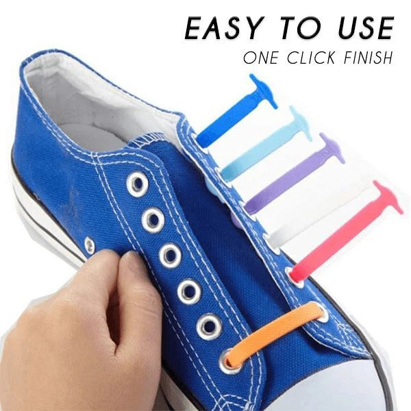 Stretch Silicone Elastic No Tie Shoe Laces(8+8 Packs)