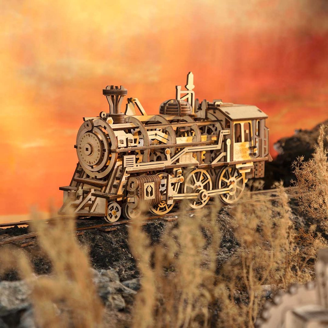 Locomotive Mechanical Gears 3D Wooden Puzzle