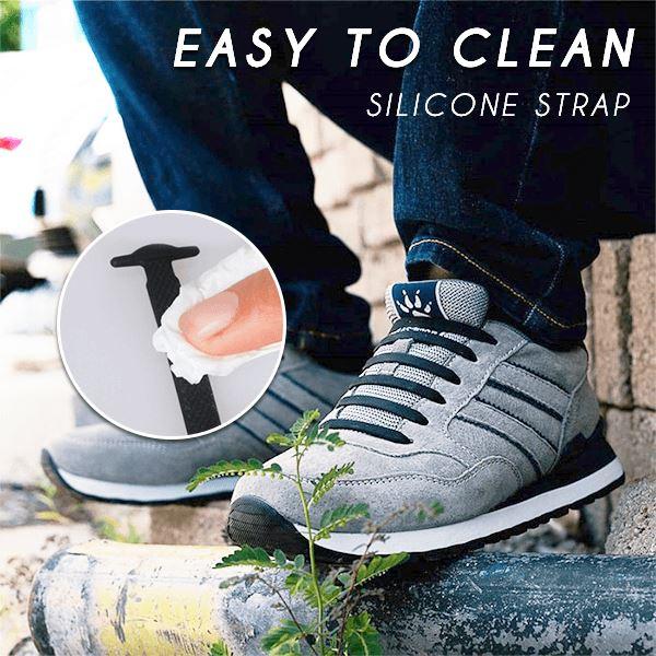 Stretch Silicone Elastic No Tie Shoe Laces(8+8 Packs)