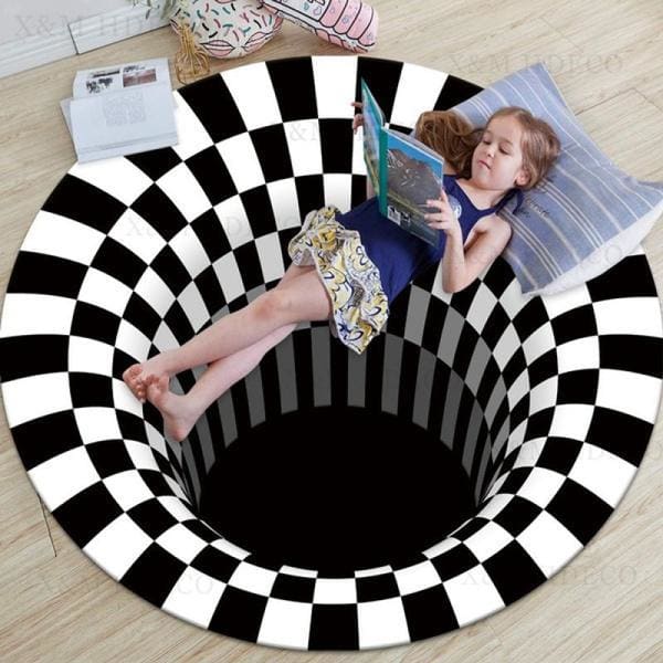 3D Optical Vortex Illusion Rug