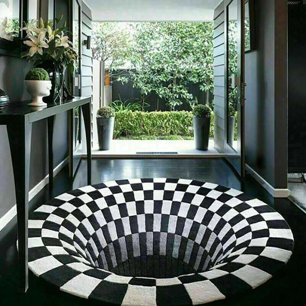 3D Optical Vortex Illusion Rug