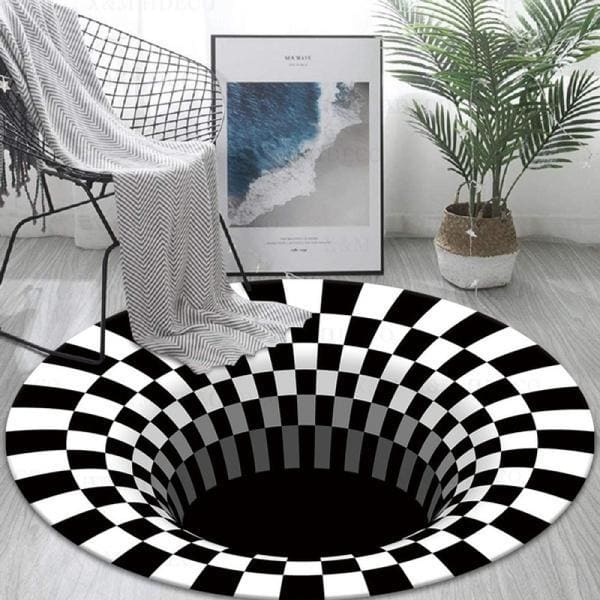 3D Optical Vortex Illusion Rug