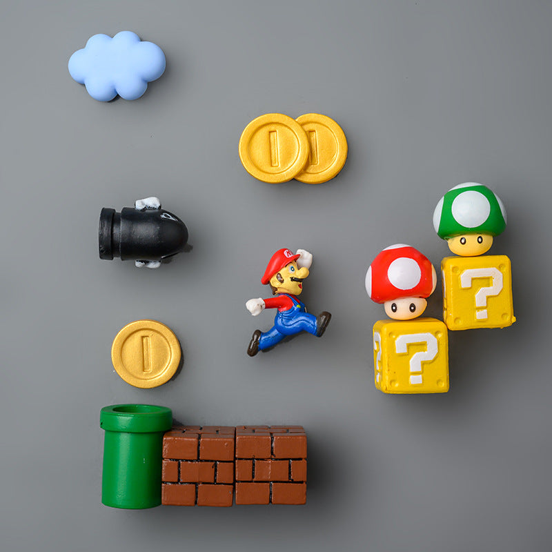 3D Super Mario Fridge Magnets