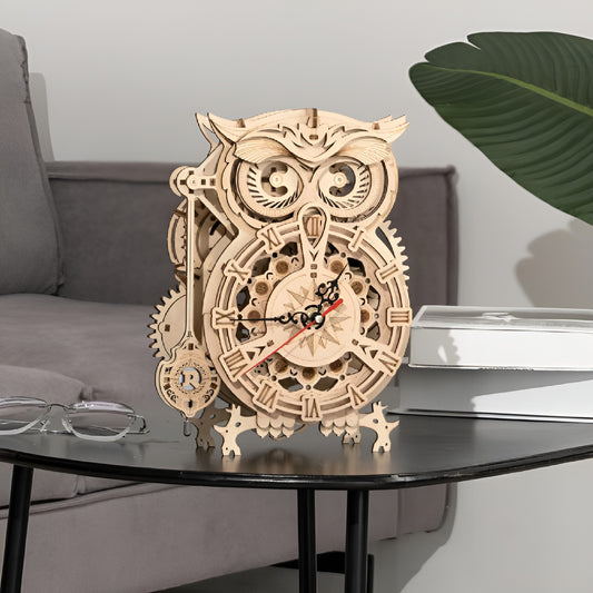 3D Wooden Owl Clock Puzzle