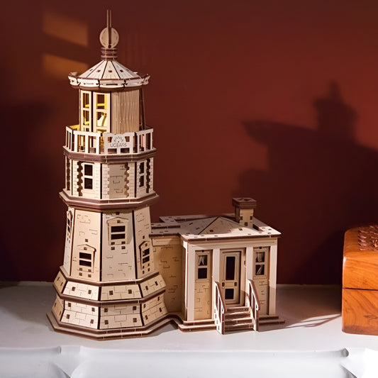 Rock-Split Lighthouse 3D Wooden Puzzle