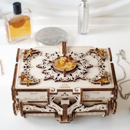 Amber Jewelry Box 3D Wooden Puzzle