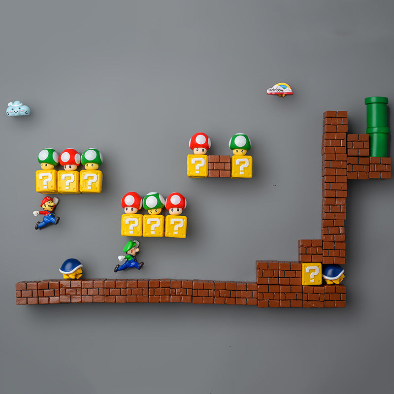 3D Super Mario Fridge Magnets