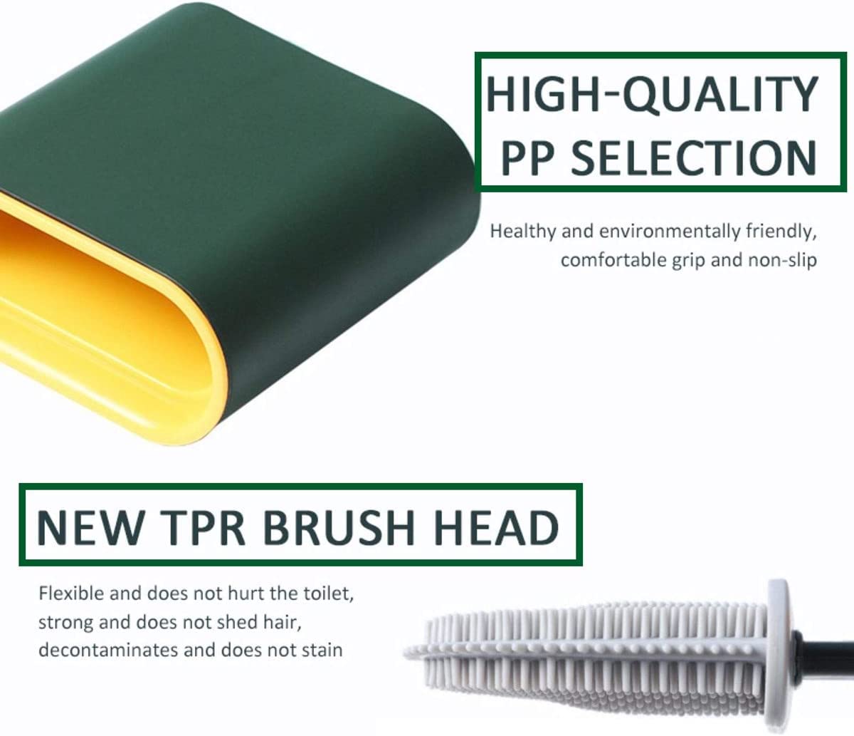 Bathroom Toilet Cleaning Brush And Holder Set