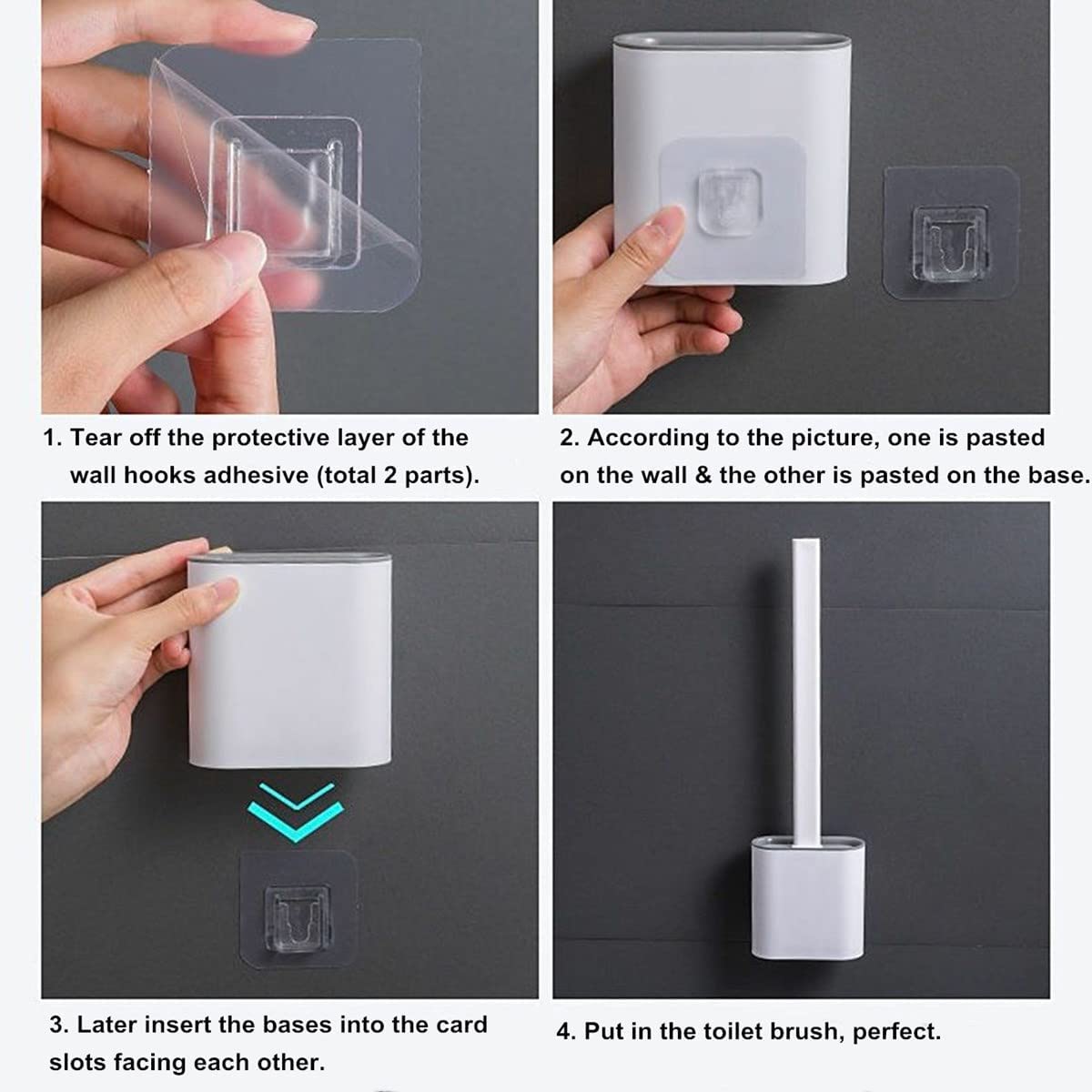 Bathroom Toilet Cleaning Brush And Holder Set