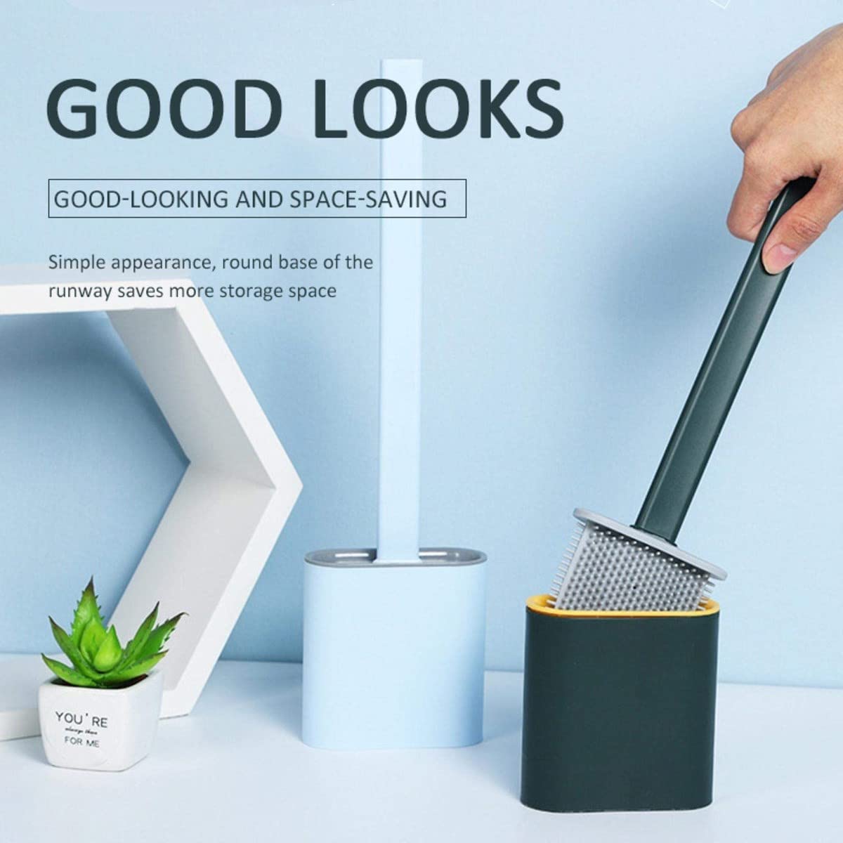 Bathroom Toilet Cleaning Brush And Holder Set